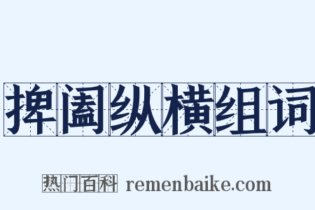 捭阖纵横组词是什么意思的图片